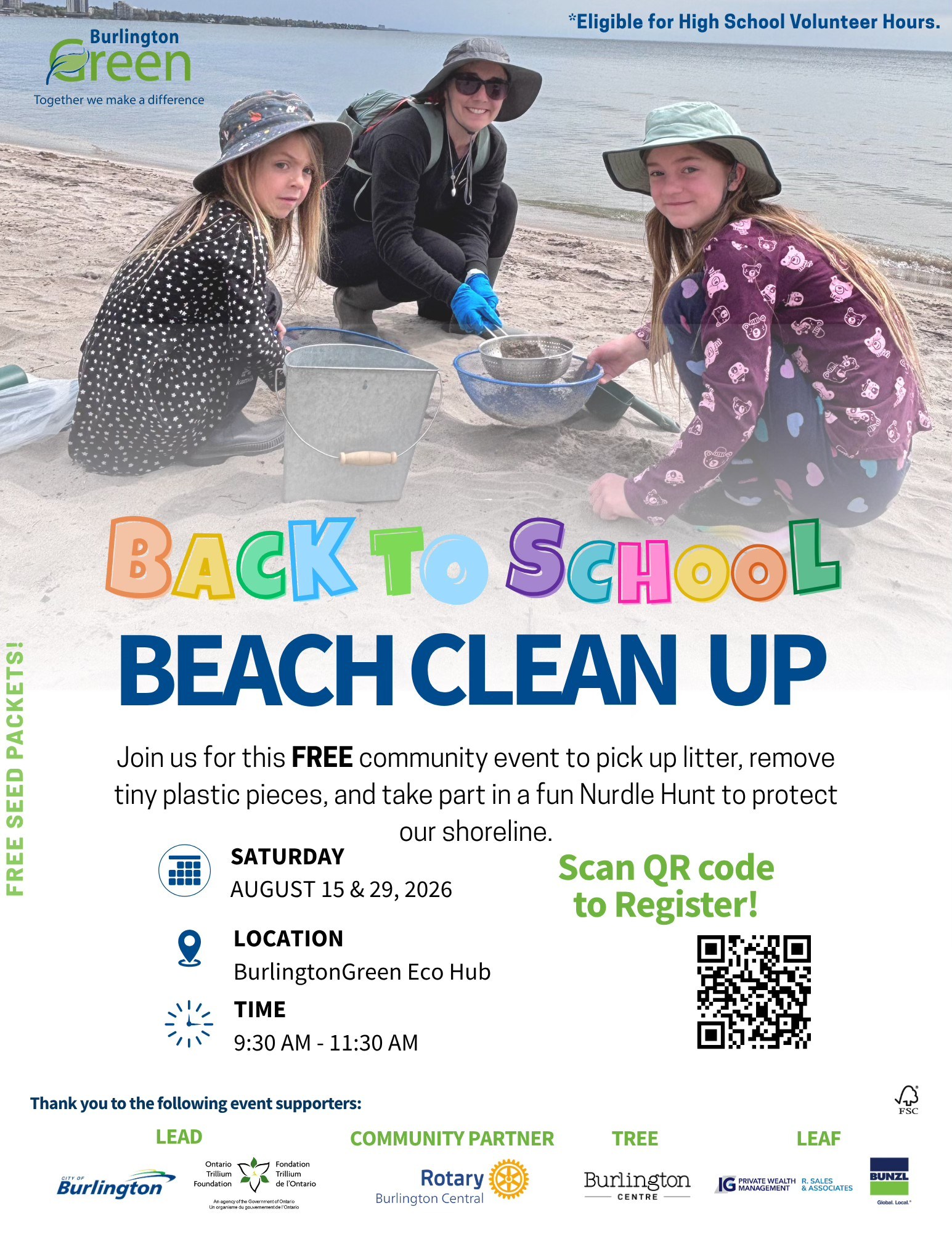 Join us for a Back to School Beach Clean Up on August 15