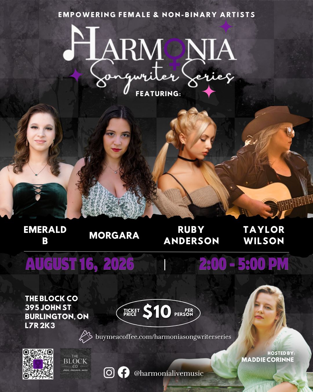 August HARMONIA SINGER-SONGWRITERS Series