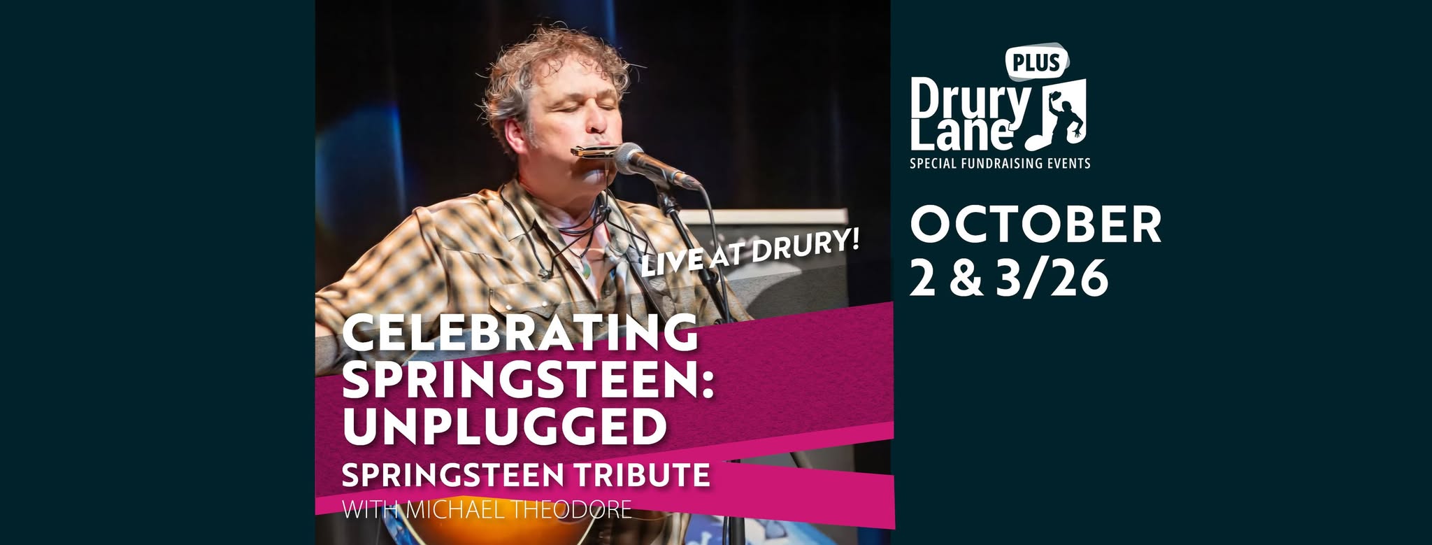 Celebrating Springsteen: Unplugged - Springsteen Tribute with Michael Theodore at Drury Lane Theatre