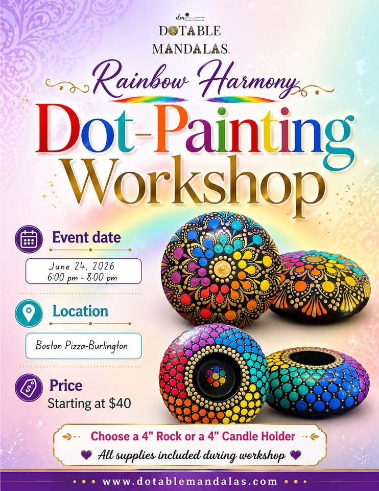 Burlington-Rainbow Harmony Dot-Painting Workshop