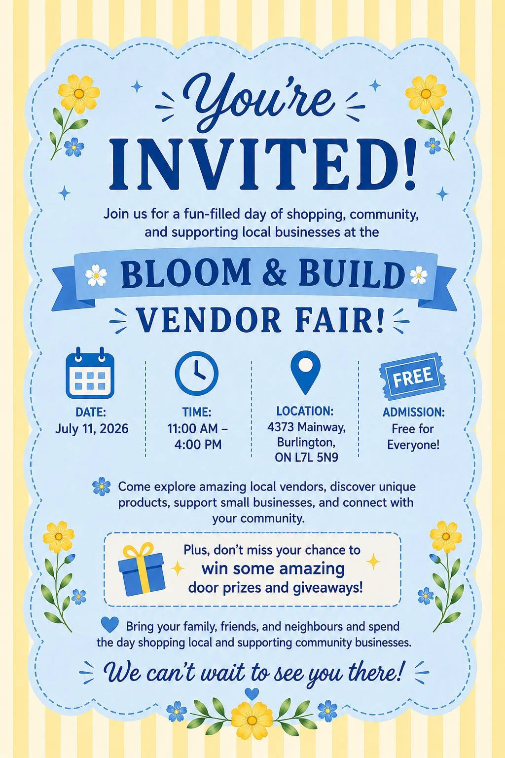 Invited Bloom & Build Vendor Fair