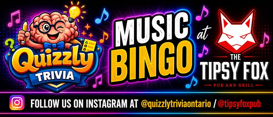 Music Bingo - Tipsy Fox Oakville