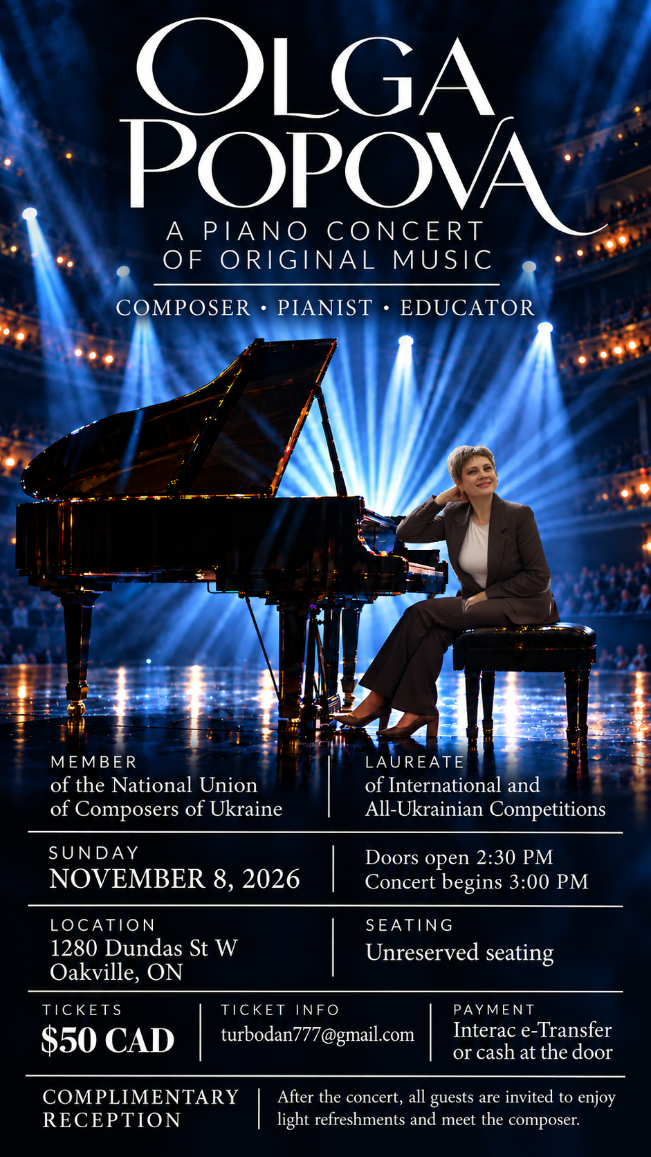 Olga Popova — A Piano Concert of Original Music