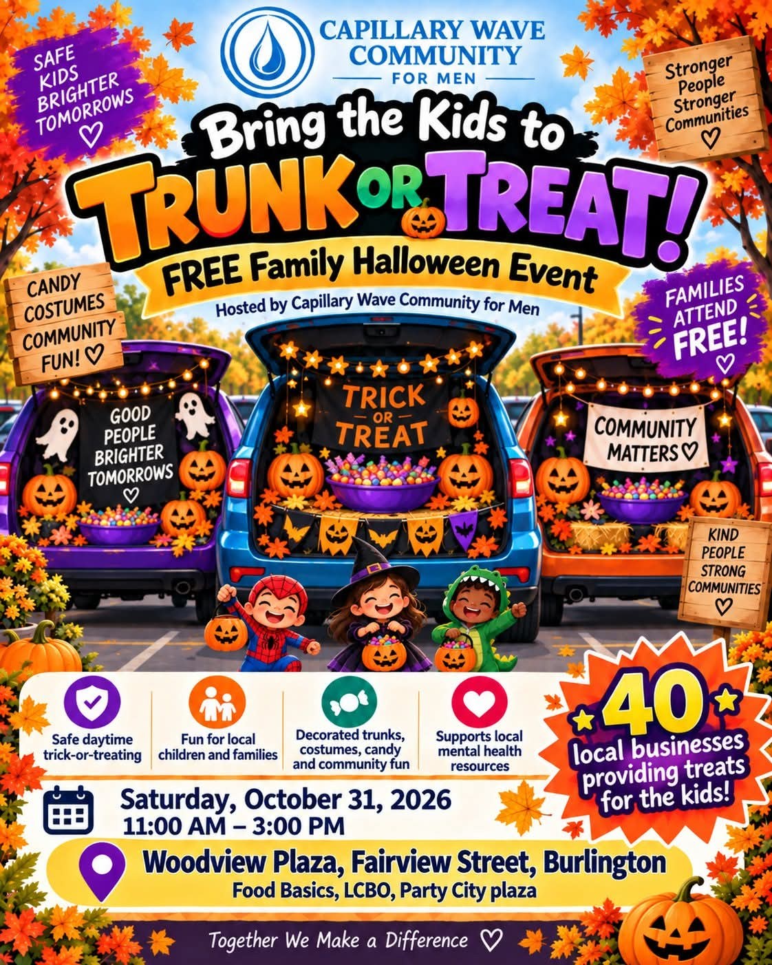 Trunk or Treat Supporting Capillary Wave