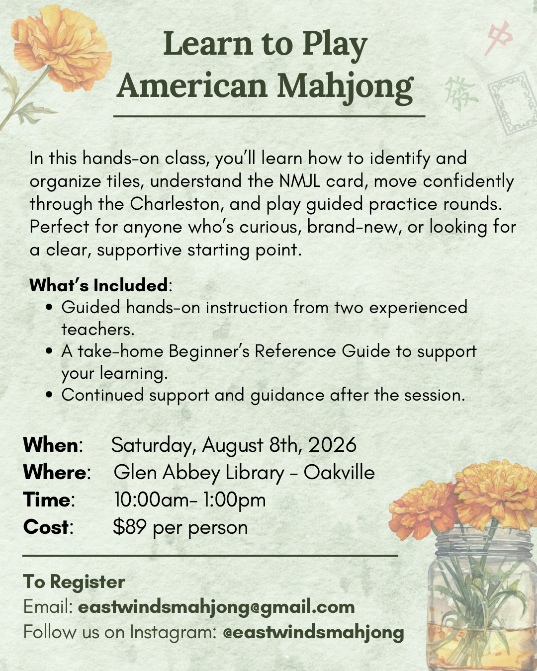 Learn to Play American Mahjong