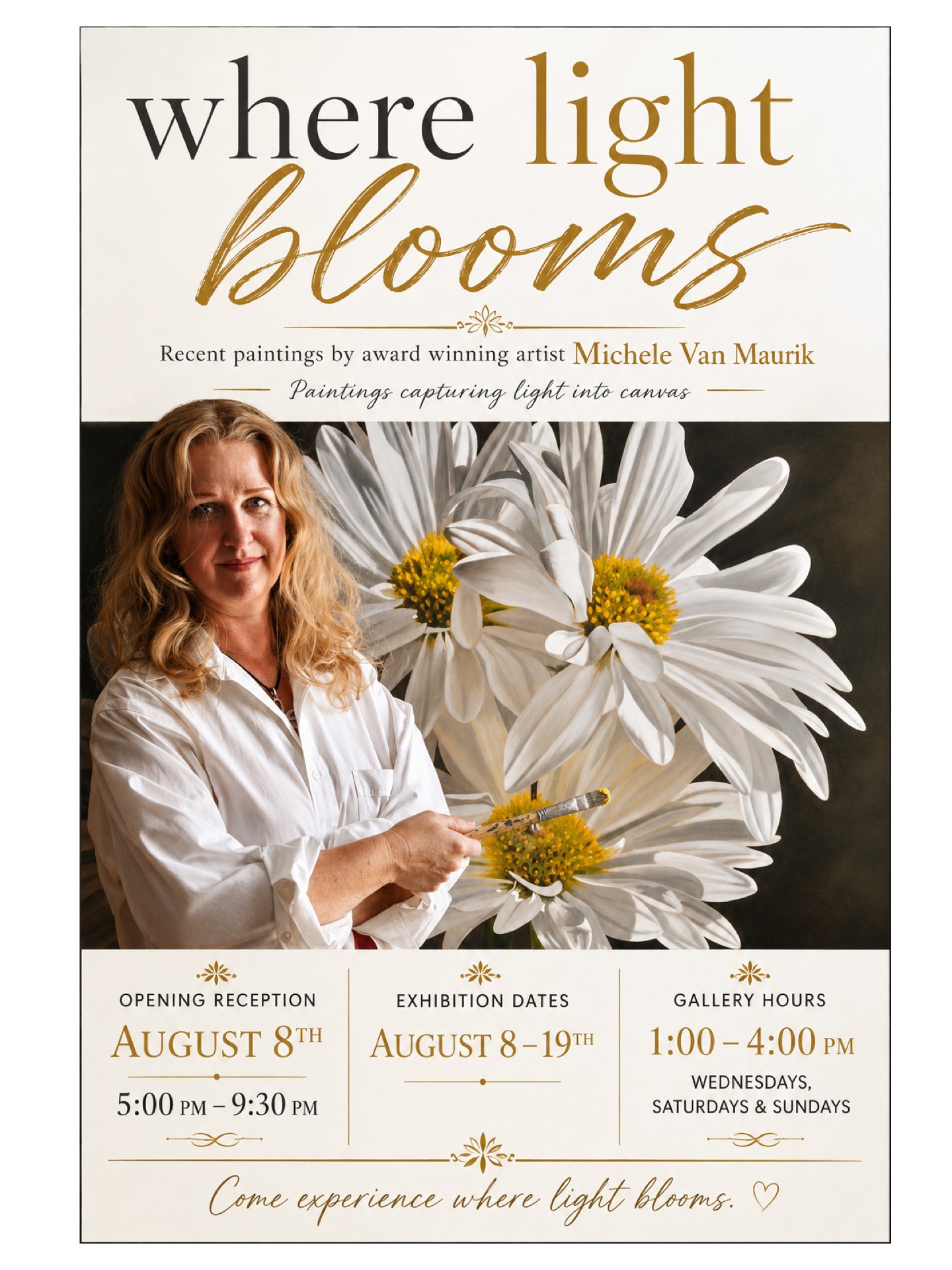 Where light Blooms - paintings by Michele Van Maurik